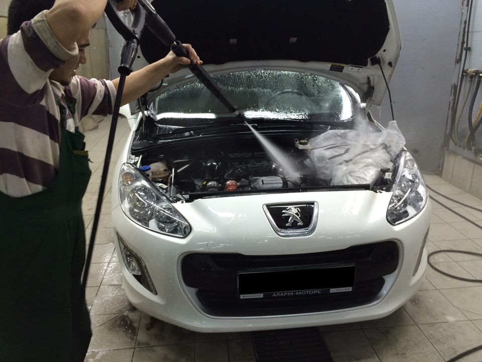 Мытье двигателя — Peugeot 308 (1G), 1,6 л, 2013 года | просто так | DRIVE2