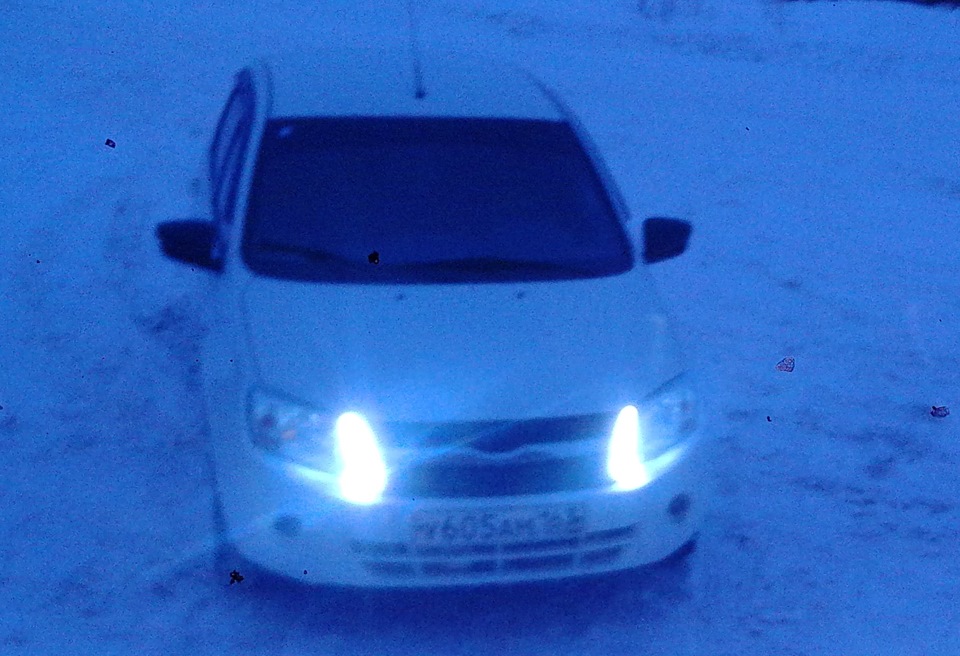 доделал ходовые огни — Lada Гранта (1G), 1,6 л, 2014 года | стайлинг ...