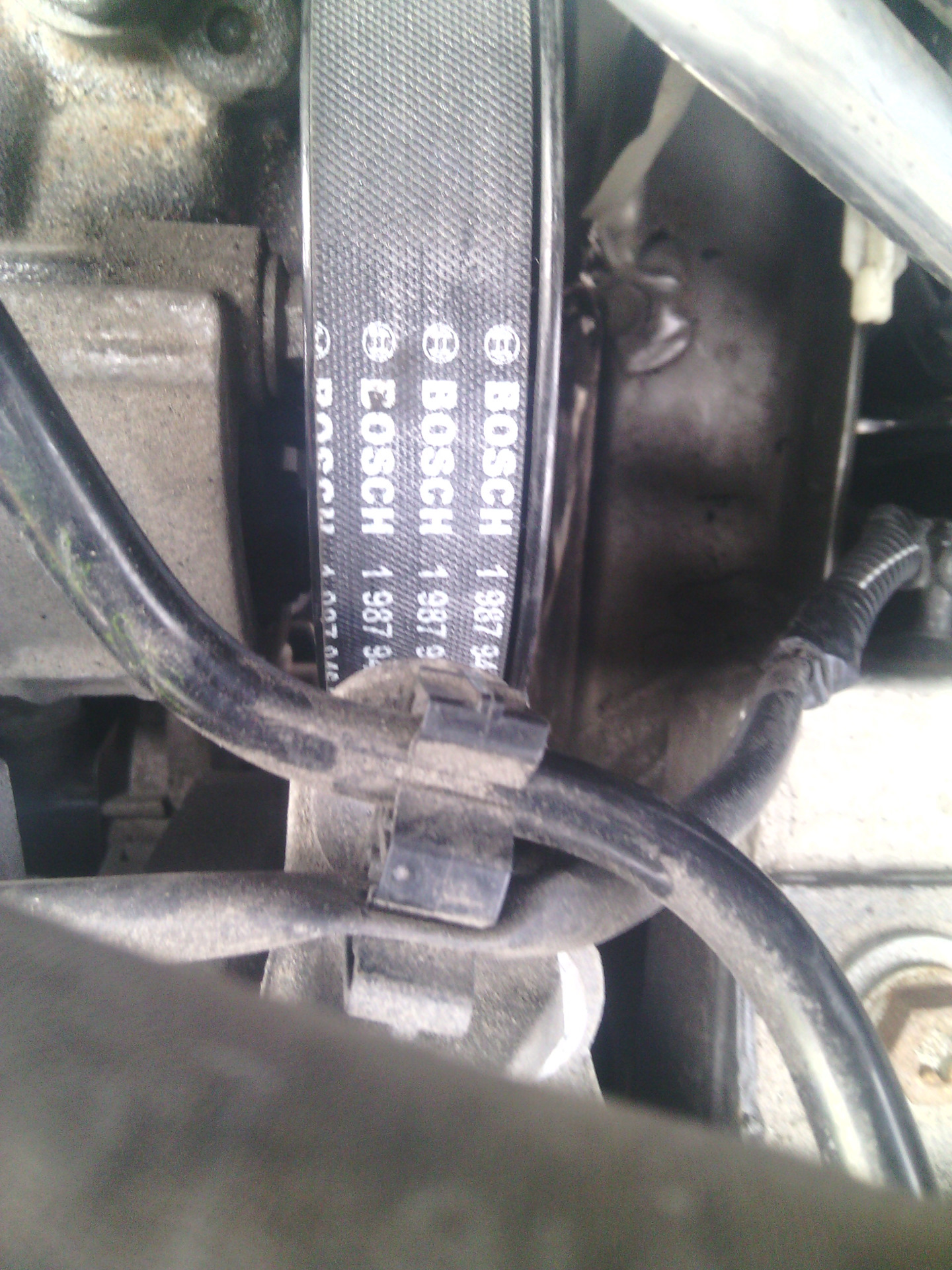 Ремень доп. оборудования. — Renault Sandero 1G, 1,6 л, 2010 года ...