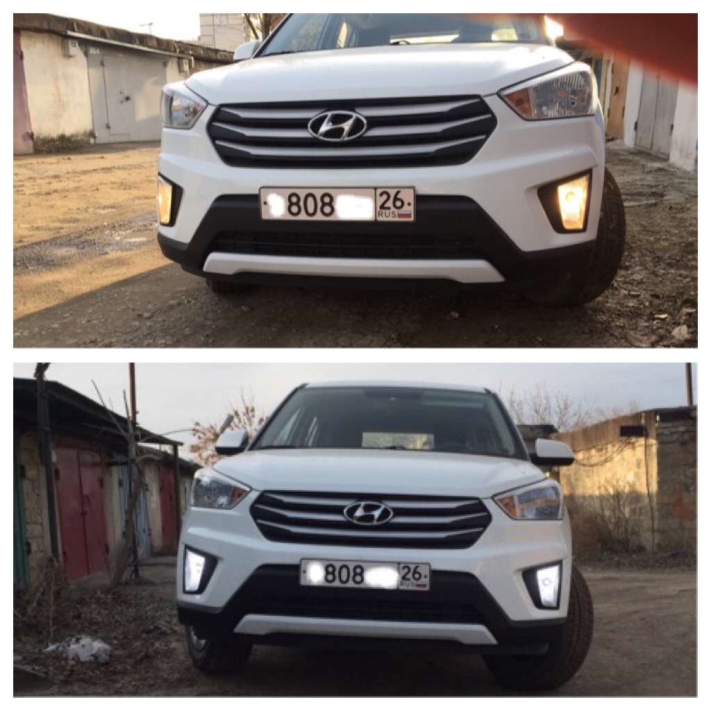 Лампы крета. ДХО для Hyundai Creta. Лампы в ходовые огни Хендай Крета. Светодиодные лампы Hyundai Creta.