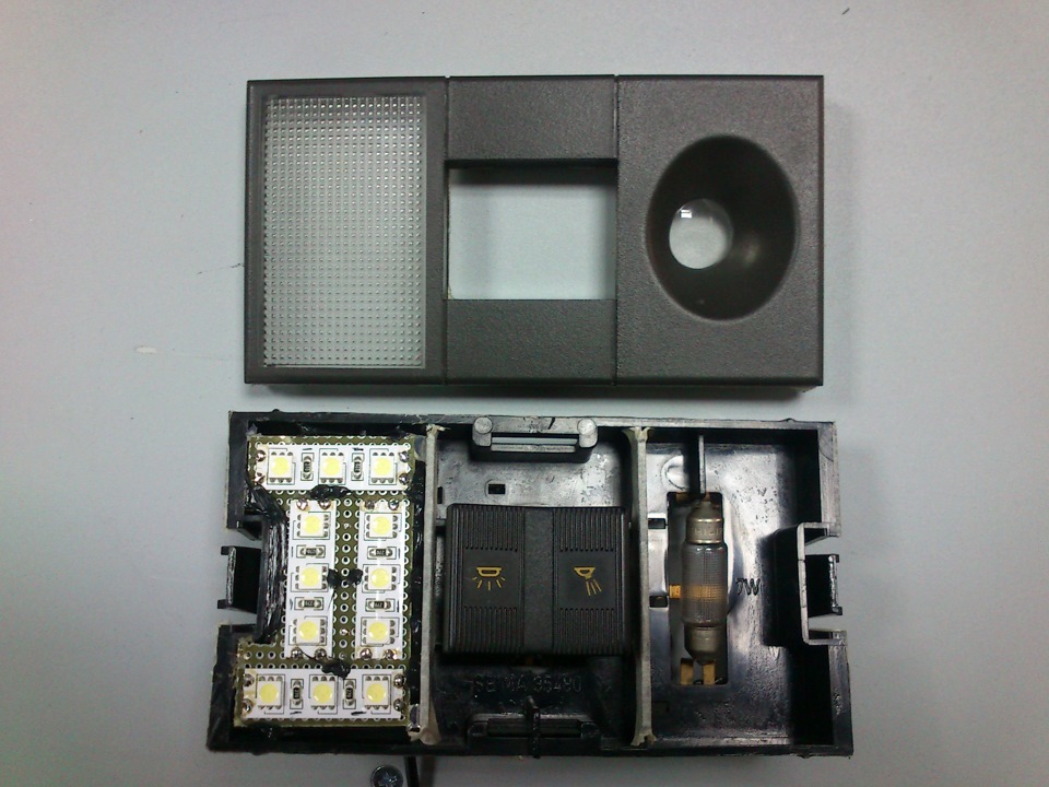 Потолочный светильник. Ставим светодиоды — Renault 19, 1,7 л, 1991 года ...