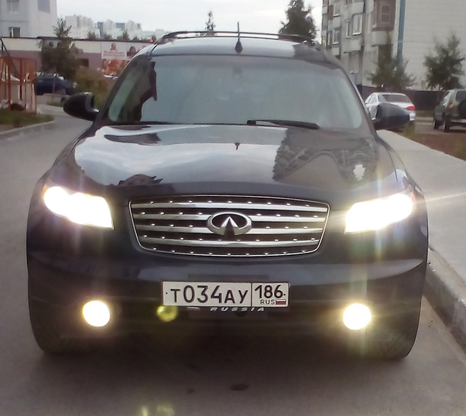 Штаное ДХО и ДХО в поворотник — Infiniti FX (1G), 3,5 л, 2007 года ...