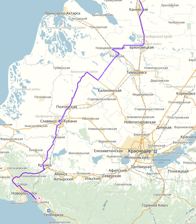 Карта краснодарского края афипское