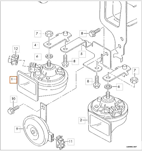 4FD951221C Звуковой сигнал VAG | Запчасти на DRIVE2