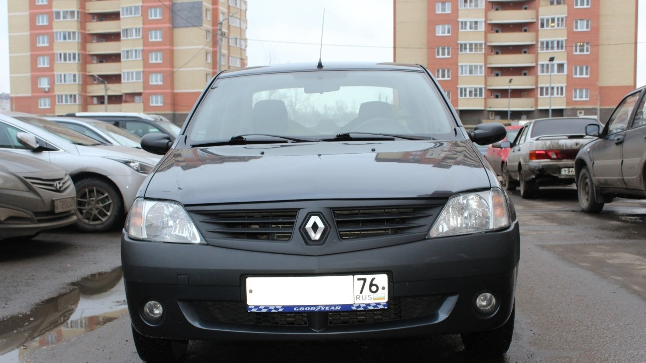 Renault Logan (1G) 1.6 бензиновый 2007 | Тёмно-серыЙ на DRIVE2