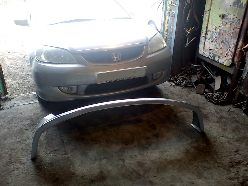 Установка накладки: дубль два — Honda Civic Ferio (7G), 1,7 л, 2004 ...