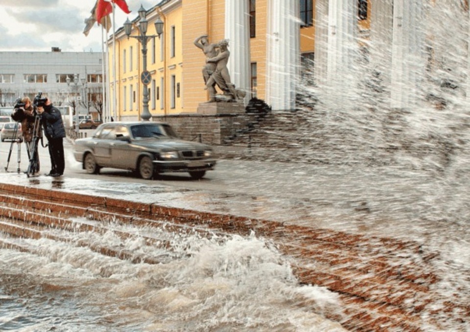 Фото санкт петербурга наводнение