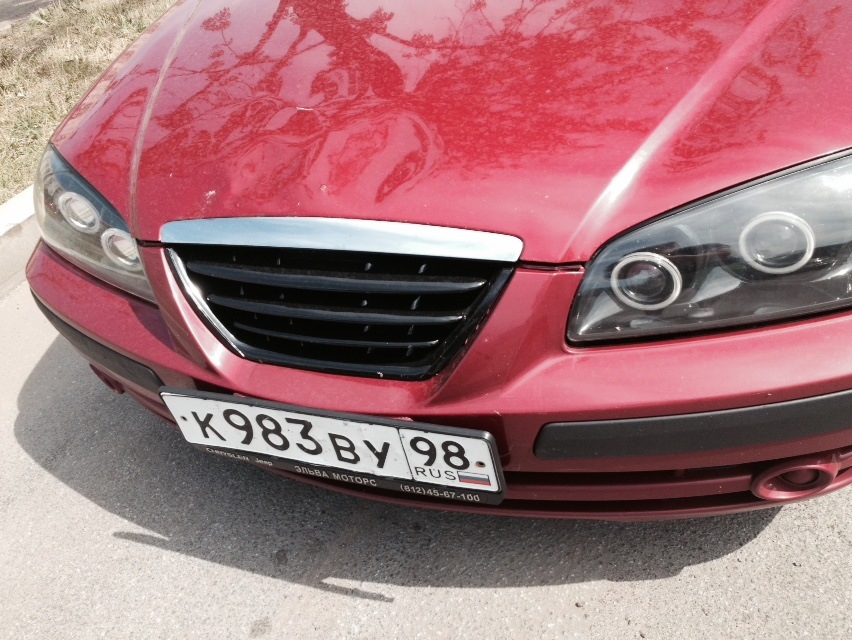 Стайлинг решетки радиатора. — Hyundai Elantra (3G), 2 л, 2005 года ...