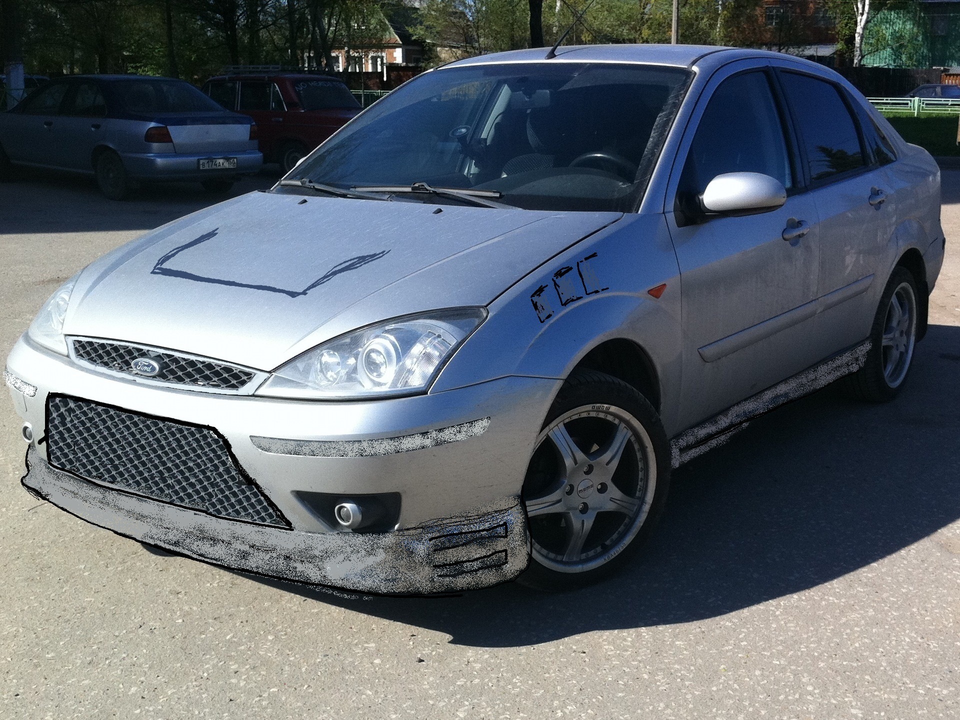 Бампер форд фокус 1 американец. Ford Focus 1 2004 седан обвес. Ford Focus 2004 Tune.