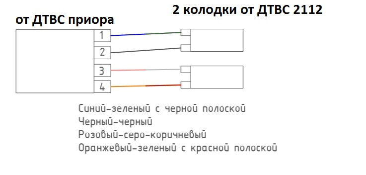 Ваз 2112 схема подключения датчика температуры