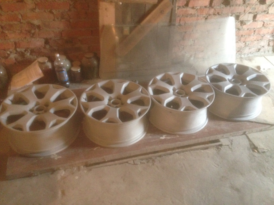 OPC диски(снежинки). Очистка от старой краски. — Opel Astra H, 1,6 л ...