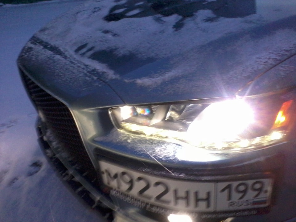 головная оптика — Mitsubishi Lancer X, 1,8 л, 2008 года | стайлинг | DRIVE2