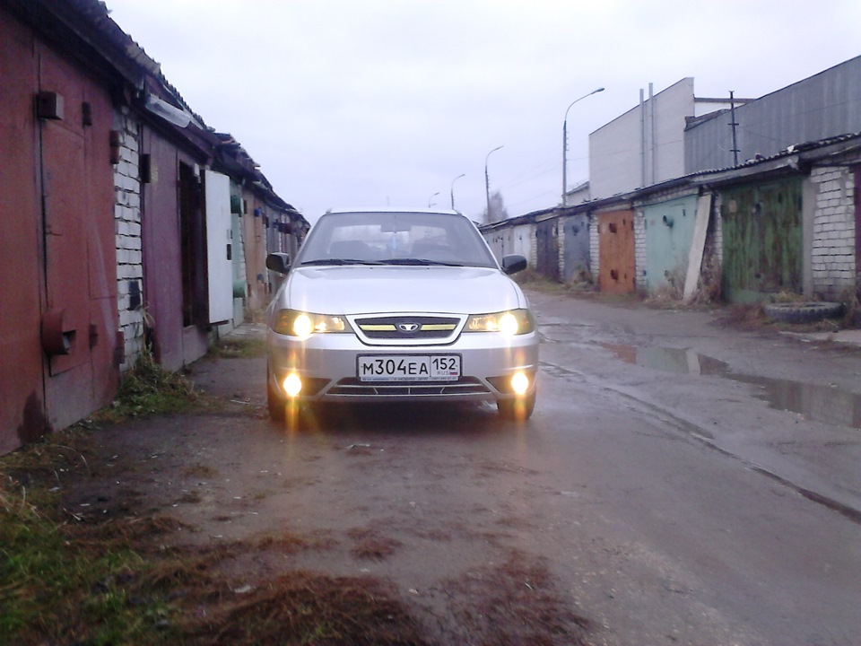 Поставил туманки и обтянул бампер — Daewoo Nexia (N150), 1,6 л, 2012 ...