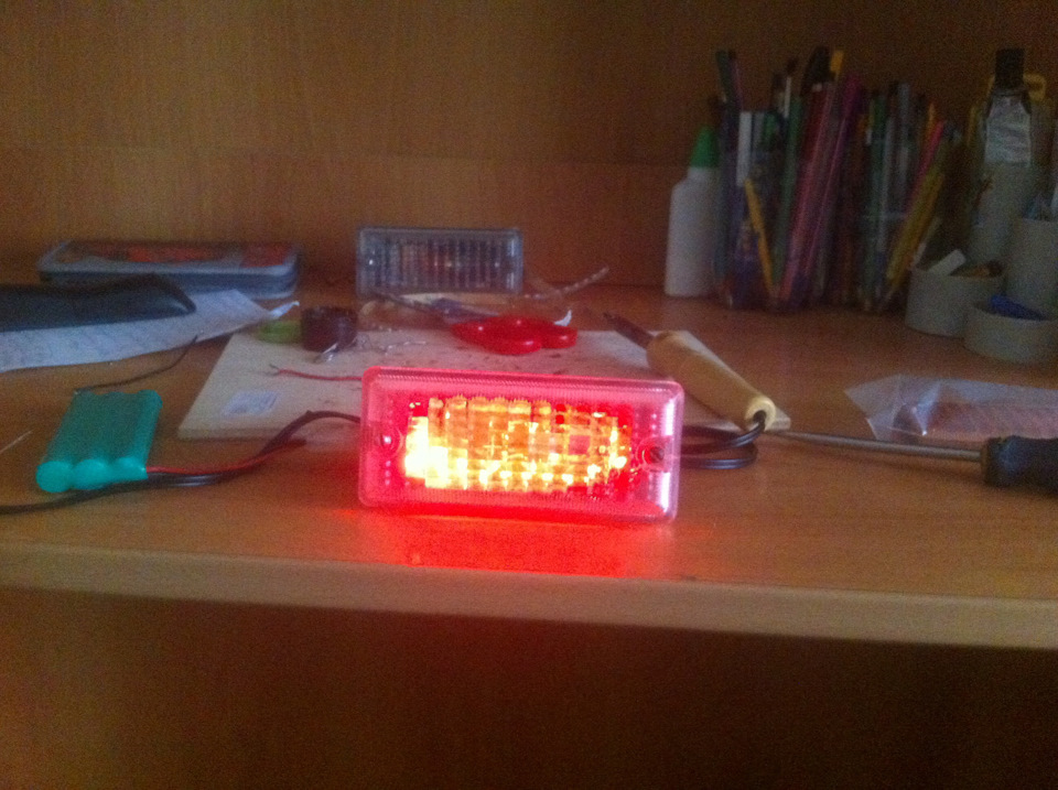 Красные Габариты в поворотники — ЛуАЗ 969, 1,2 л, 1993 года | тюнинг ...