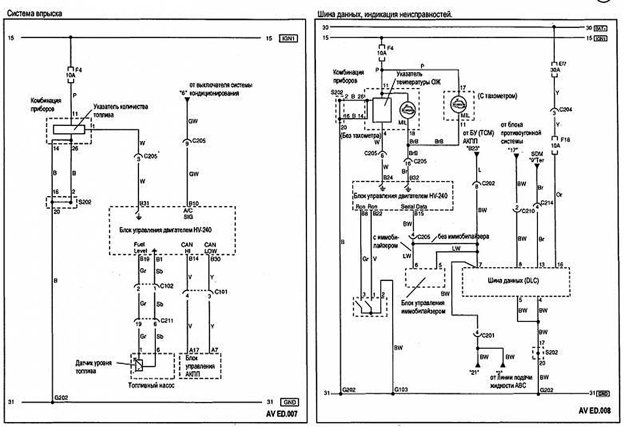 Авео шевроле схема электрооборудования