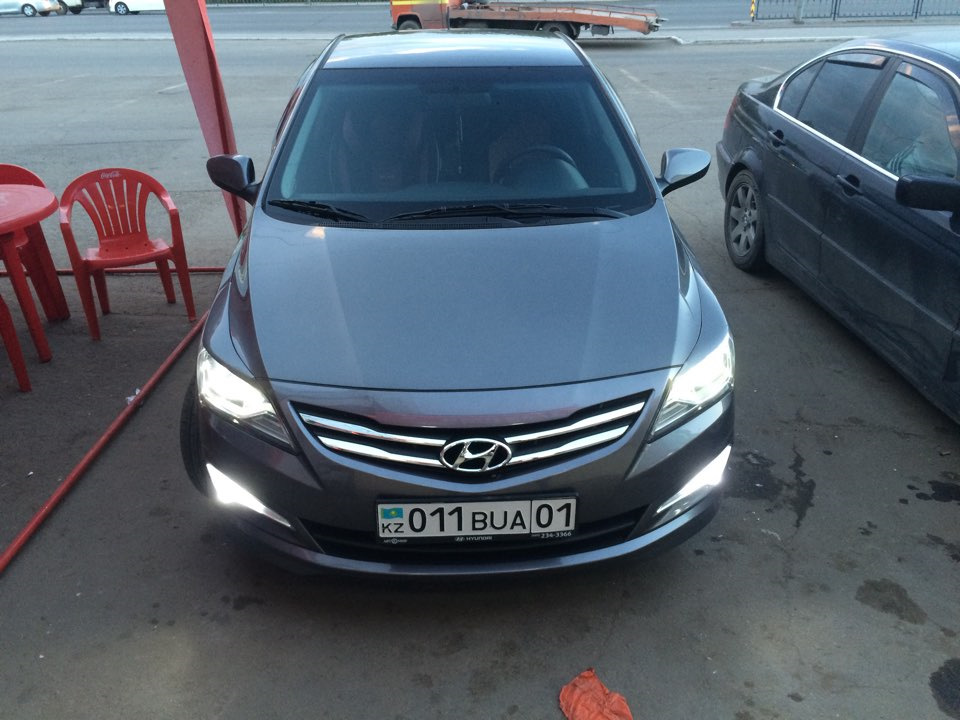 Лампочки ДХО и габариты — Hyundai Solaris (1G), 2015 года | электроника ...