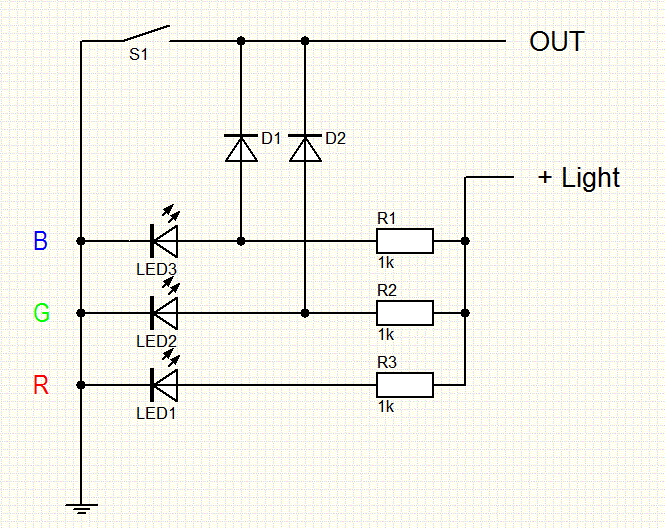 Схема на 4 светодиода