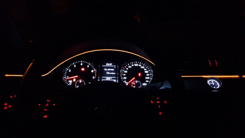 Диодный шнур. — Volkswagen Passat CC, 1,8 л, 2013 года | стайлинг | DRIVE2