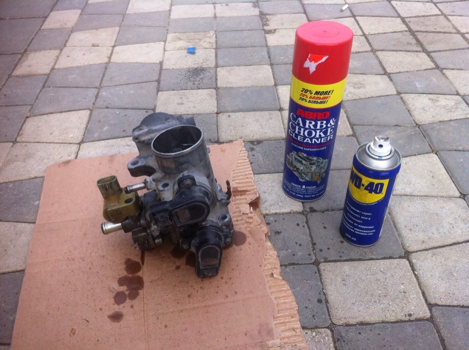 Чистка блока дроссельной заслонки — Toyota Caldina (190), 2 л., 1994 ...