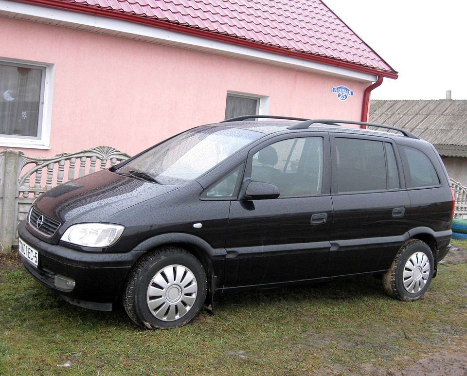 Купил новые колпаки на зиму — Opel Zafira A, 2 л, 2002 года ...