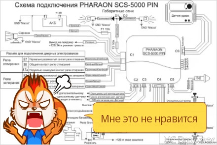 Схема подключения сигнализации pharaon scs 5000