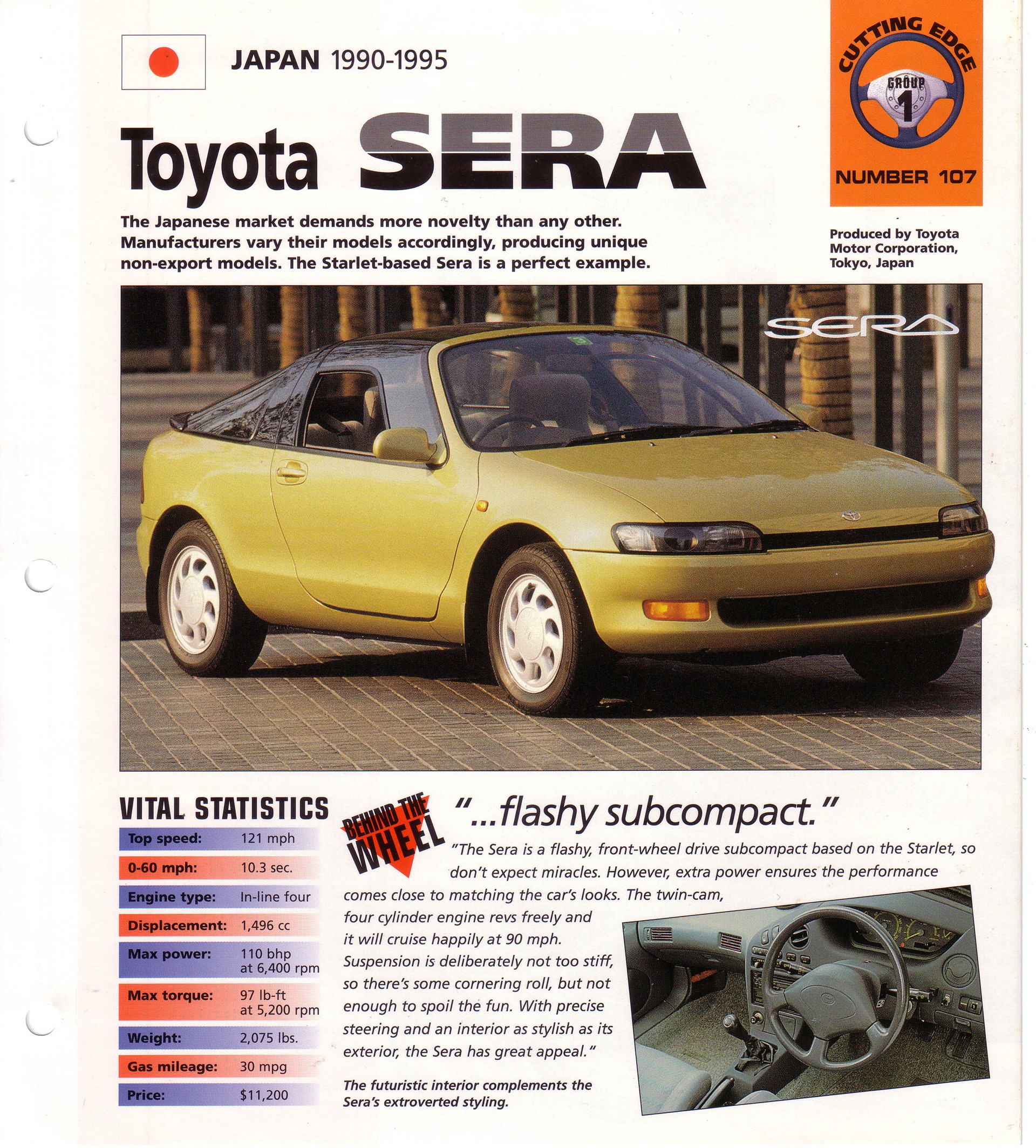     Toyota Sera 15 1990
