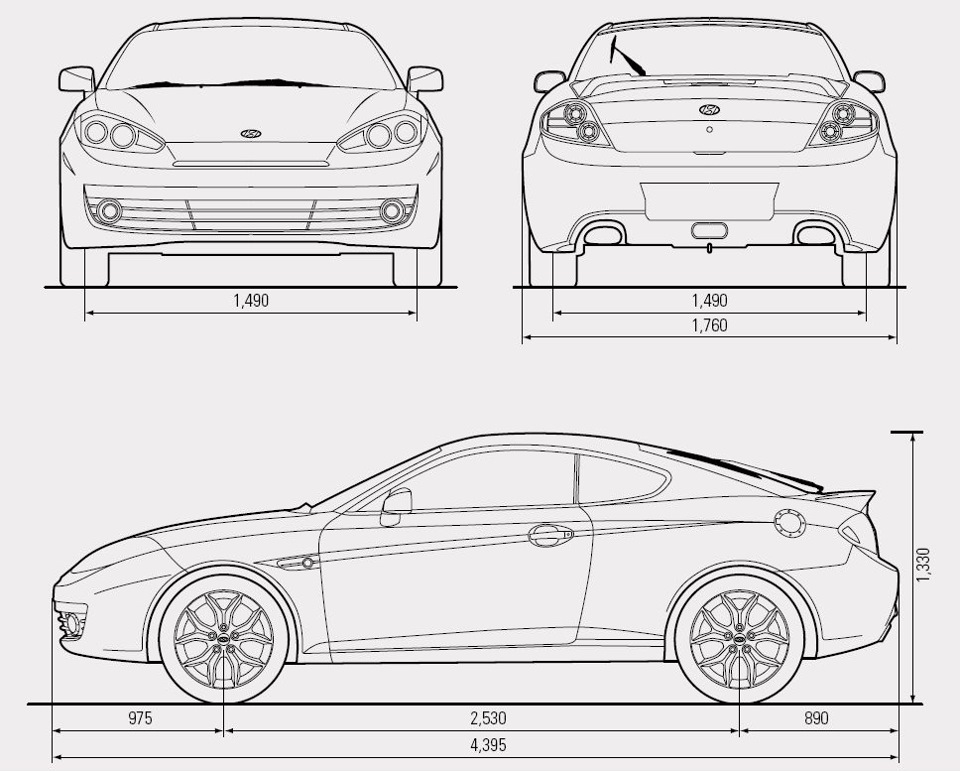 Чертеж хендай. Хундай Тибурон 2002 габариты. Hyundai Tiburon чертеж. Hyundai Tiburon габариты. Хендай Тибурон 2008 габариты.