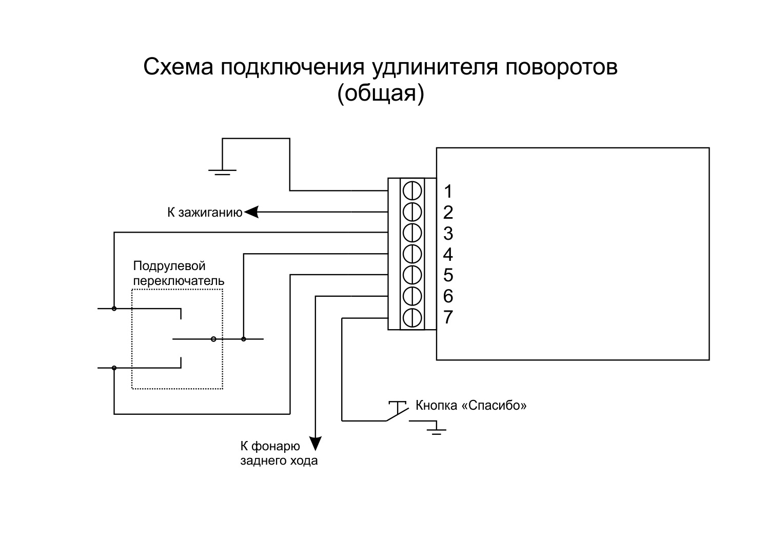 Подрулевой переключатель схема