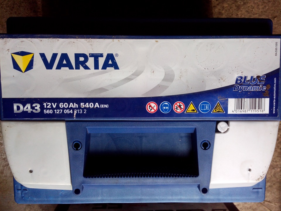 Запись#54.Новый АКБ VARTA 60 Ah 540A. — Lada Калина Хэтчбек (1G), 1,4 л ...