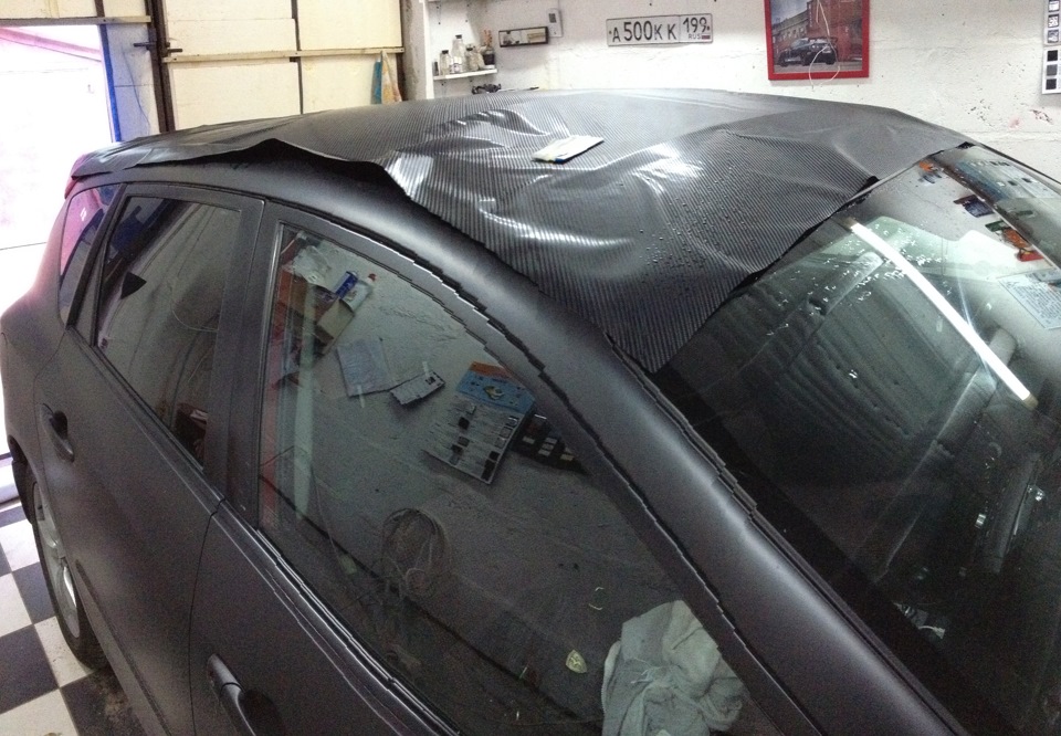 Перетяжка винилом капота (пленка китай) — Mazda 3 (1G) BK, 1,6 л, 2005 ...