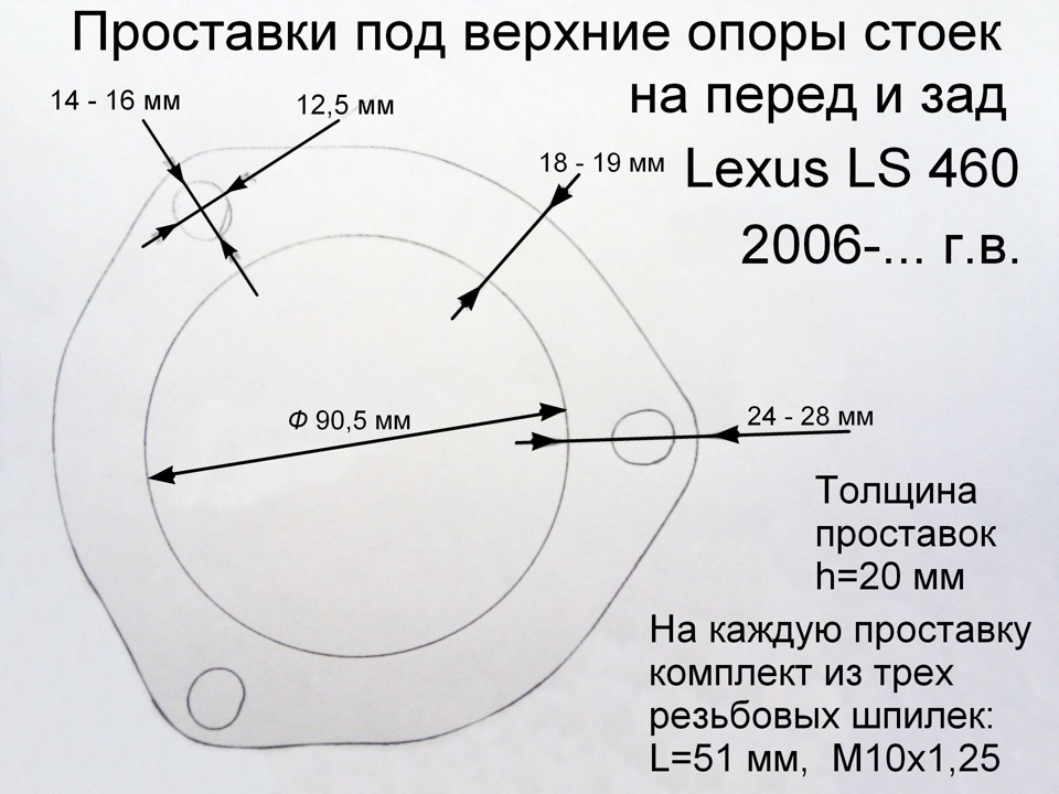 Проставки для увеличения клиренса для лексус