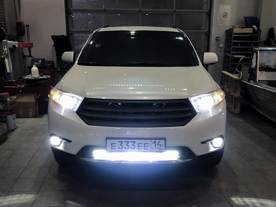Доп свет! Установка 🤭 — Toyota Highlander (XU40), 3,5 л, 2012 года ...