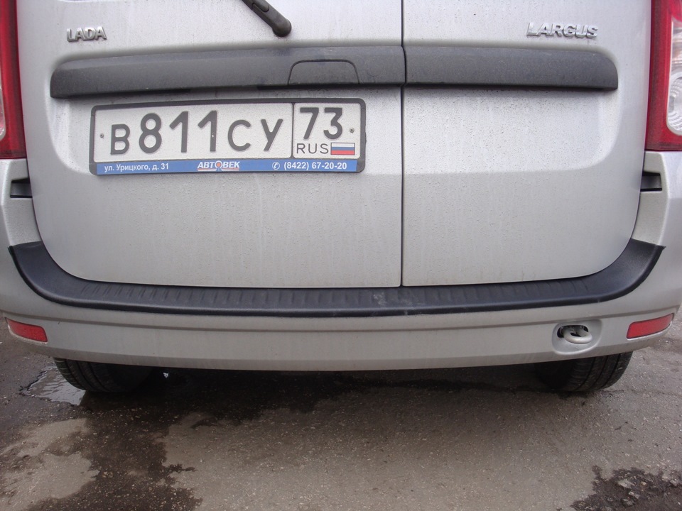 Накладка на задний бампер. Почти готова)) — Lada Ларгус, 1,6 л, 2013 ...