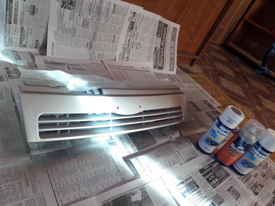 Покраска радиаторной решетки в цвет!По красоте) — Lada 21124, 1,6 л ...