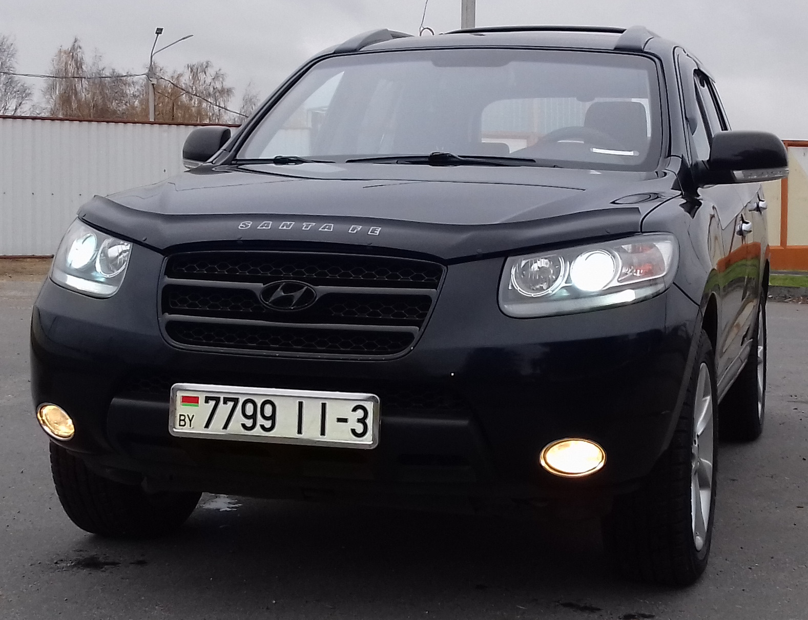 Санта фе 2008 год 2.7 бензин. Решетка радиатора Hyundai Santa Fe 2. Санта Фе 2 антихром. Хендай Санта Фе 2008. Хендай сантафе 2010 антихром.