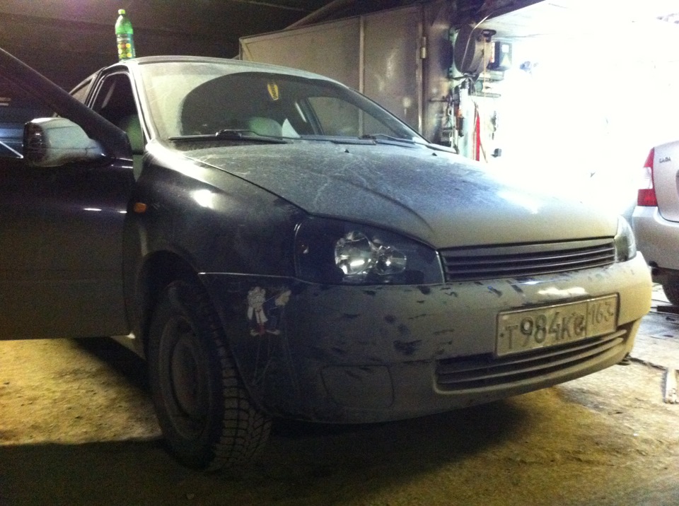 Покраска пластиковых фар (киржач) на калине — Lada Калина седан, 1,6 л ...