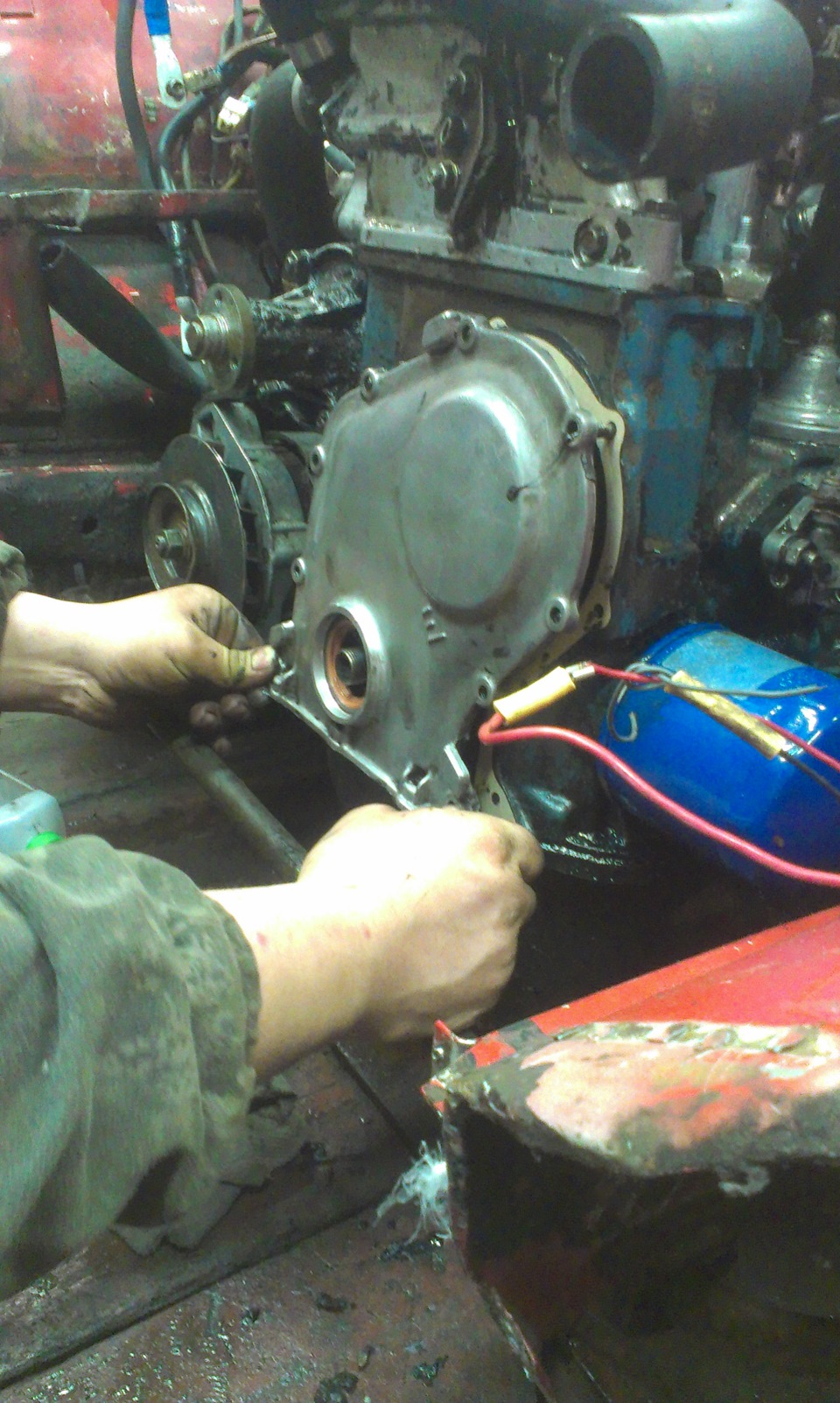 4] [08.03.2015] [Замена сальника на маховике.]. — Lada 21013, 1,2 л ...