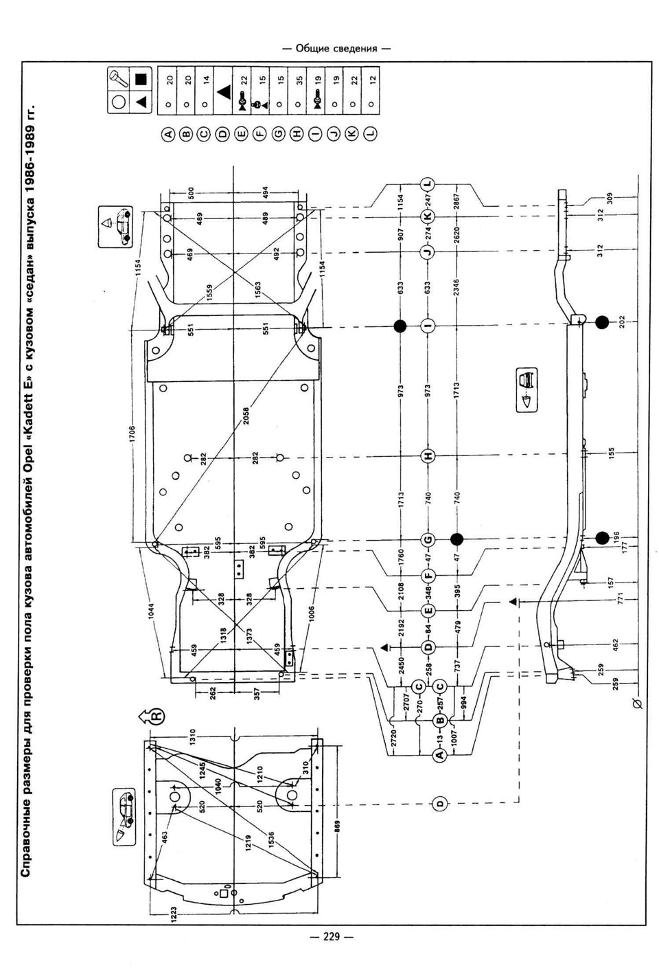 справочные размеры кузова opel kadett e — Opel Kadett E, 1,3 л, 1989 года |  своими руками | DRIVE2