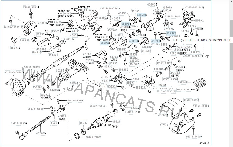 Устранение люфта рулевой колонки. — Lexus LX (UZJ100), 4,7 л, 2004 года ...