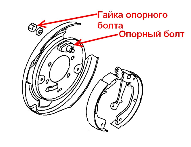 Схема колодок ручника лачетти