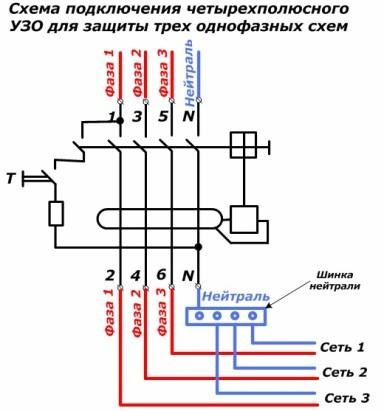 Подключение 4 фазного узо схемы для подключения дом, гараж - DRIVE2