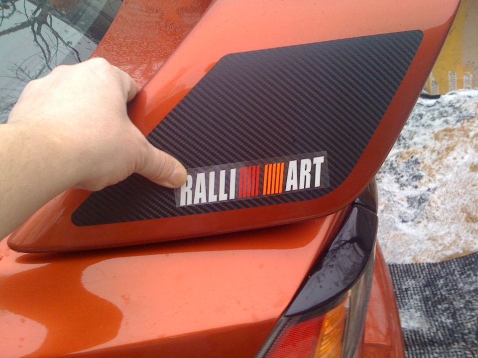Наклейка на EVO спойлер Rallli /// Art — Mitsubishi Lancer Ralliart, 2 ...