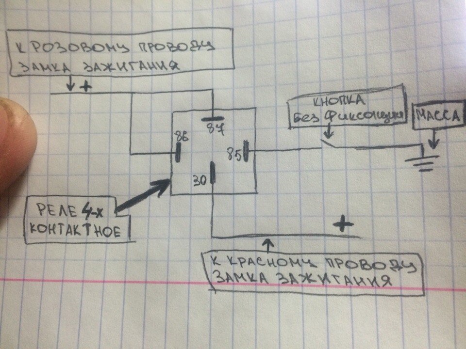 Переделка стартера на кнопку