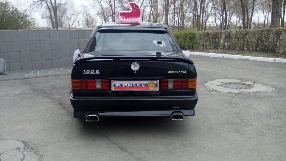 Установка двойного выхлопа. — Mercedes-Benz 190 (W201), 2 л, 1986 года ...