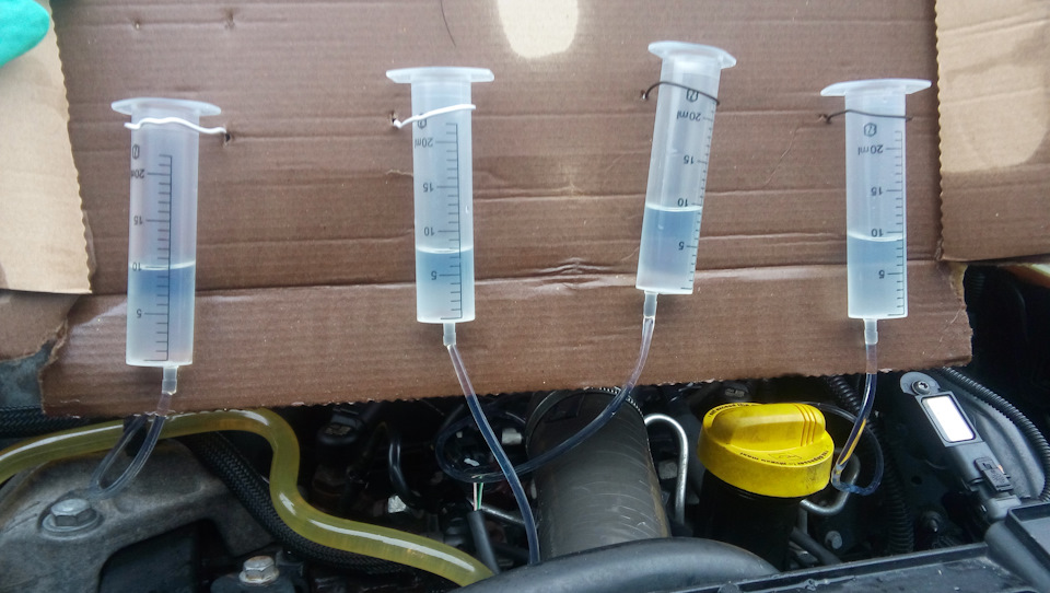 Проверка форсунок на слив в обратку Рено Сценик 3 1.5 дци, 832 мотор ...