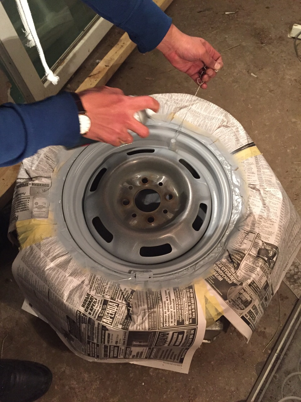 Покраска железных дисков самостоятельно. — Lada 2114, 1,5 л, 2004 года ...