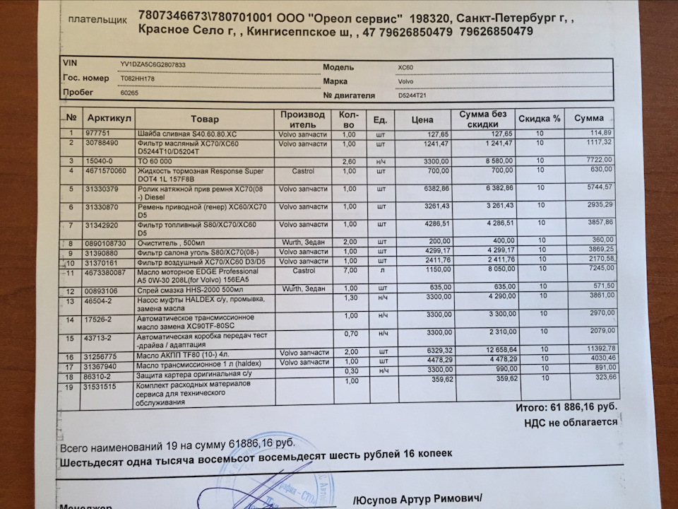 Регламент технического обслуживания volvo