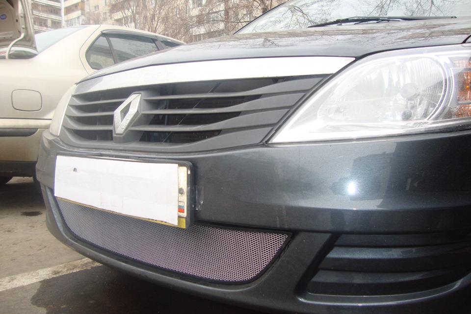 Защита радиатора "RENAULT LOGAN" 2010 г.-2014г. — ЗАЩИТА АВТОМОБИЛЯ на ...