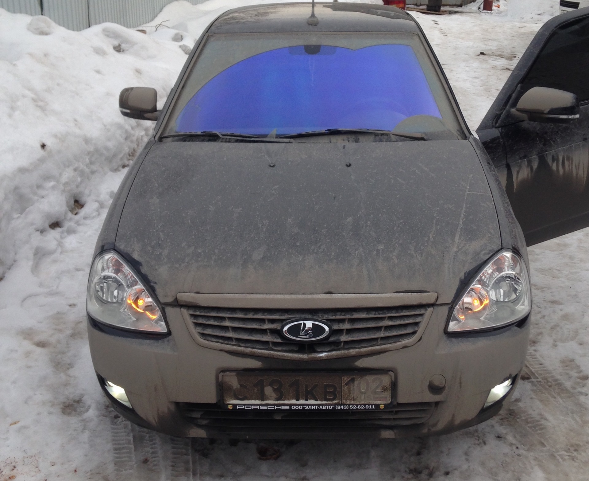 Оранжевые лампочки в габаритки — Lada Приора хэтчбек, 1,6 л, 2013 года ...