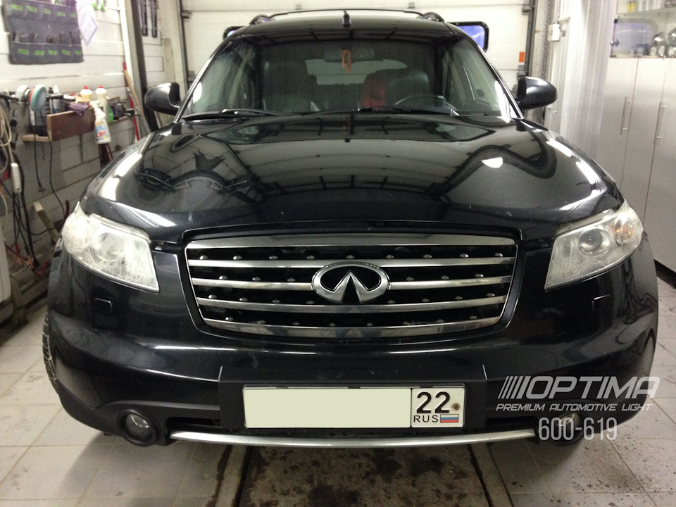 Infiniti FX35 — Устранение запотевания фары — Optima22 на DRIVE2